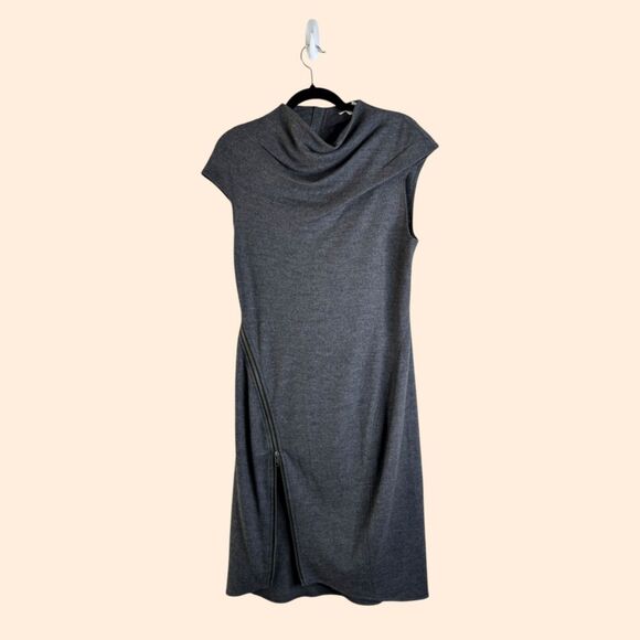 Helmut Lang Sonar Wool Zipper Dress - Picture 1 of 7
